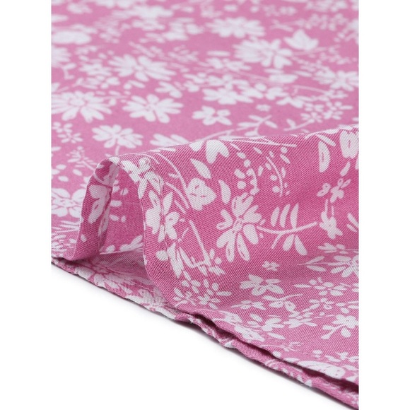 Seta T Women's Casual Floral Crew Neck Cap Sleeve Boho Flowy Midi Dress Size S - Picture 15 of 16